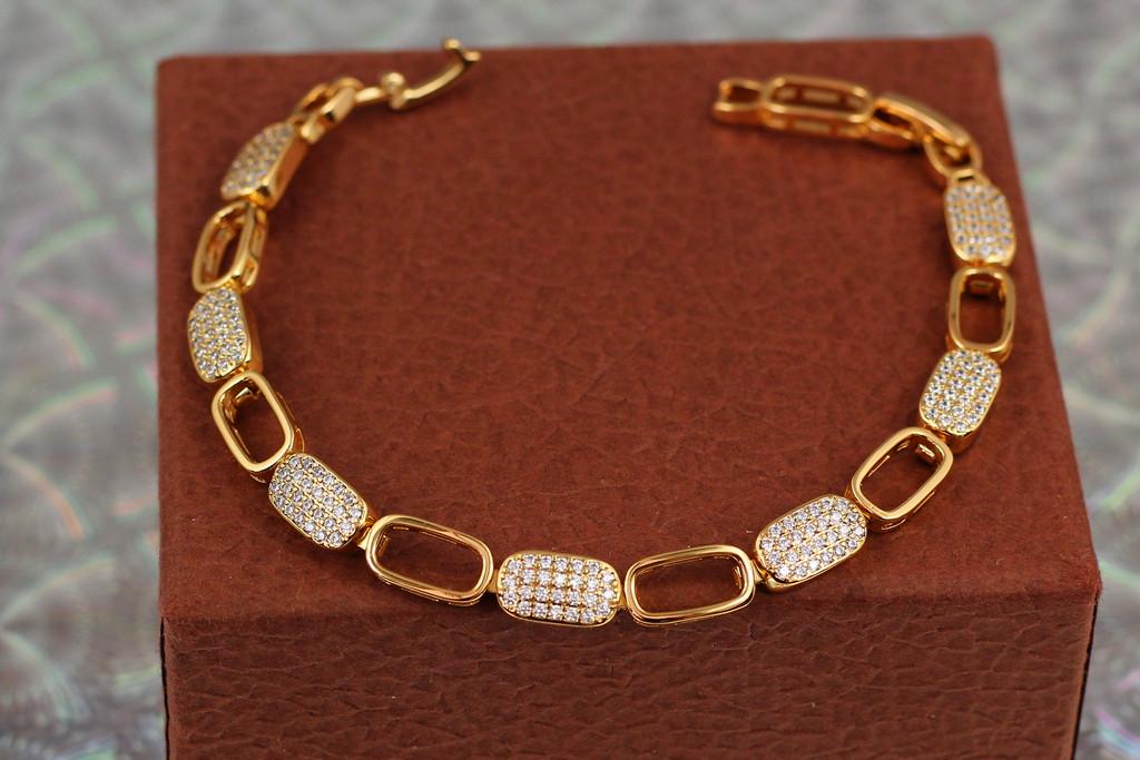 Браслет Xuping Jewelry Бастион 22 см х 6 мм Золотистый