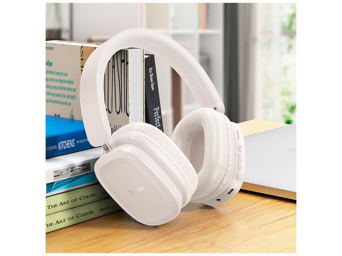 Наушники беспроводные Hoco с микрофоном Белый (W51) - фото 3 Наушники беспроводные Hoco с микрофоном Белый (W51) - фото 3