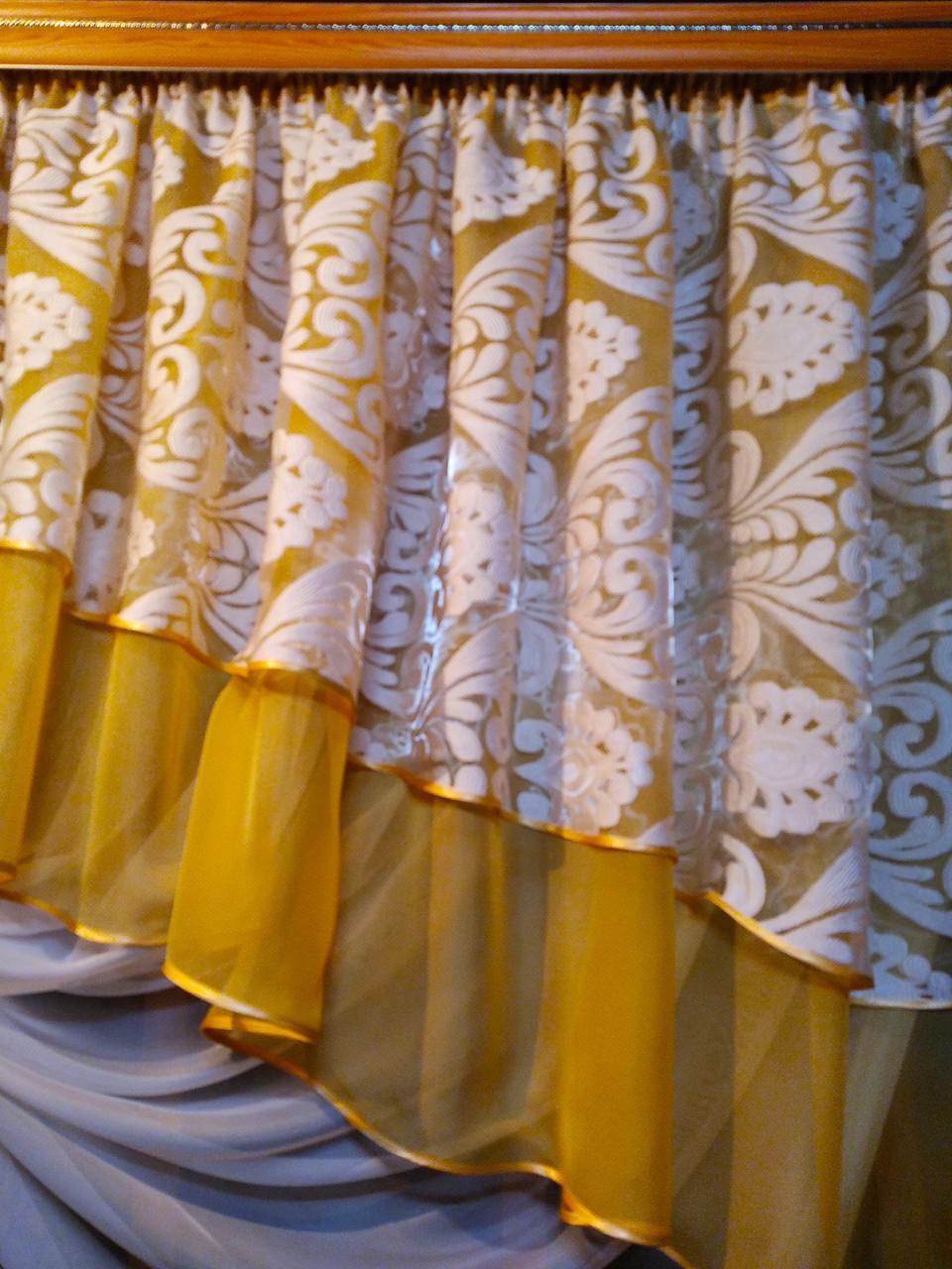 Занавеска готовая короткая Алия эльзас Белый - фото 4 Занавеска готовая короткая Алия эльзас Белый - фото 4