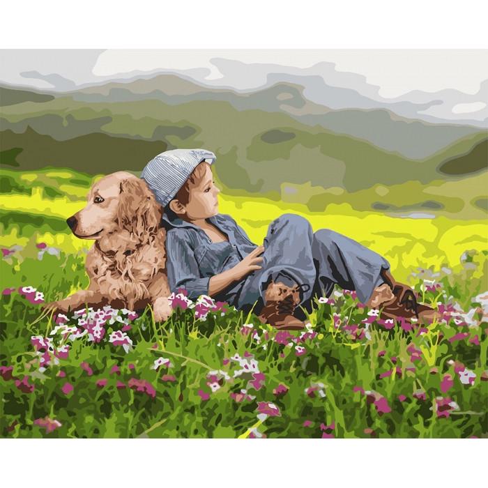 Картина по номерам Ідейка Дружественный дуэт 40х50 см (KHO4702)