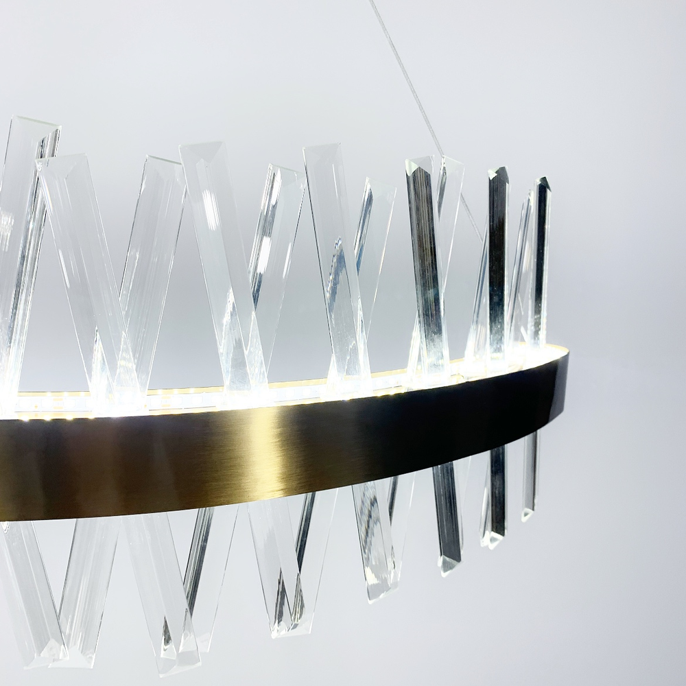 Люстра видовжена з кришталевоподібними паличками 100 см (7006-1000S) - фото 4