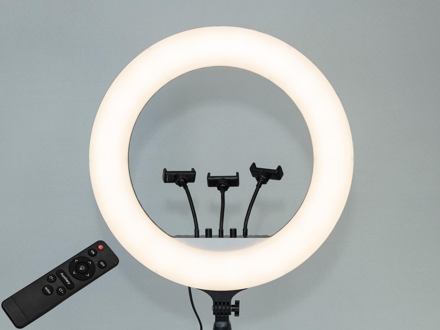 Кольцевая лампа с пультом без штатива 45 см 220 В (SL-RL-21)
