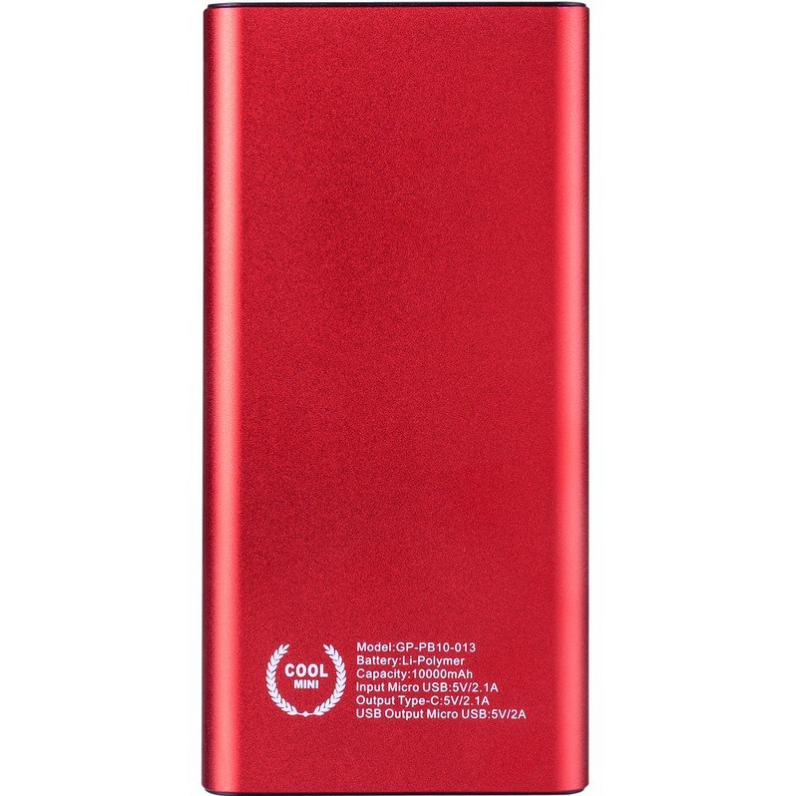 Повербанк Gelius Edge GP-PB10-013 10000 mAh 10W Red - фото 4 Повербанк Gelius Edge GP-PB10-013 10000 mAh 10W Red - фото 4