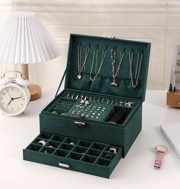 Органайзер для біжутерії та прикрас 15022 11,5х17х24,5 см Зелений (5002600) - фото 3 Органайзер для біжутерії та прикрас 15022 11,5х17х24,5 см Зелений (5002600) - фото 3