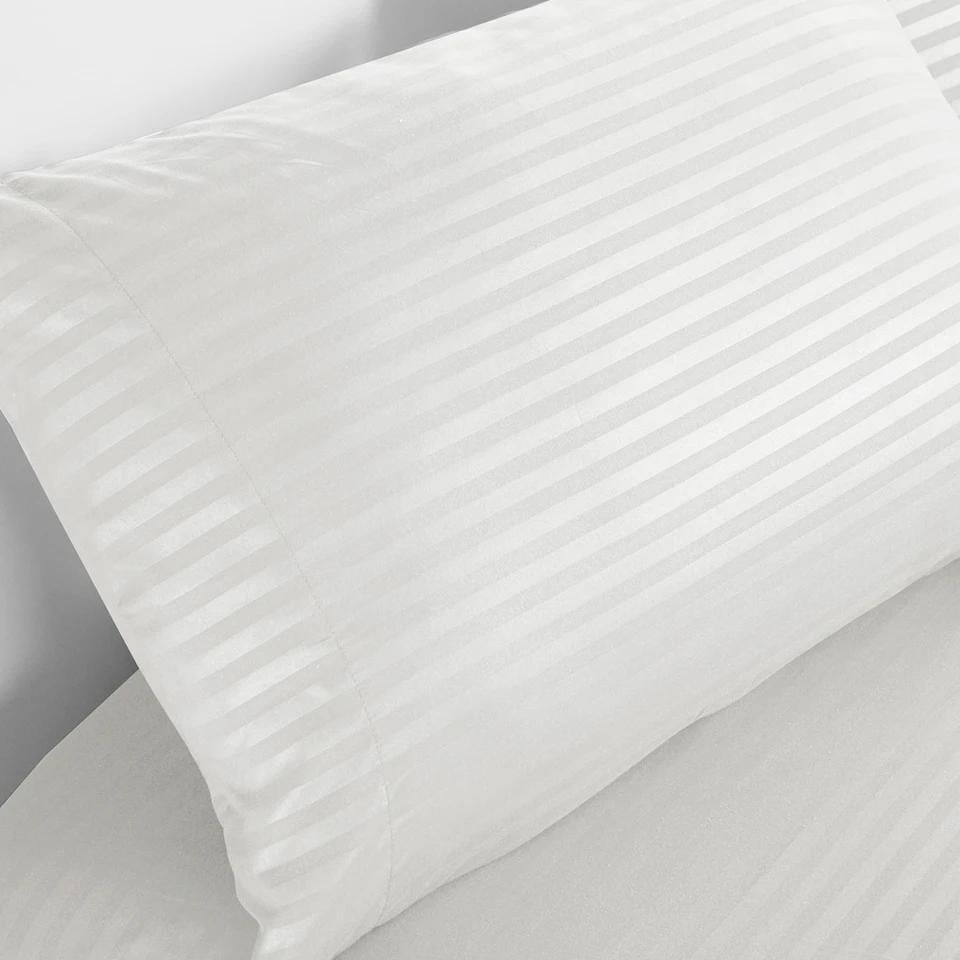 Наволочки Текстилія Готель страйп-сатин 50х70 см 2 шт. Білий (03020119) - фото 2