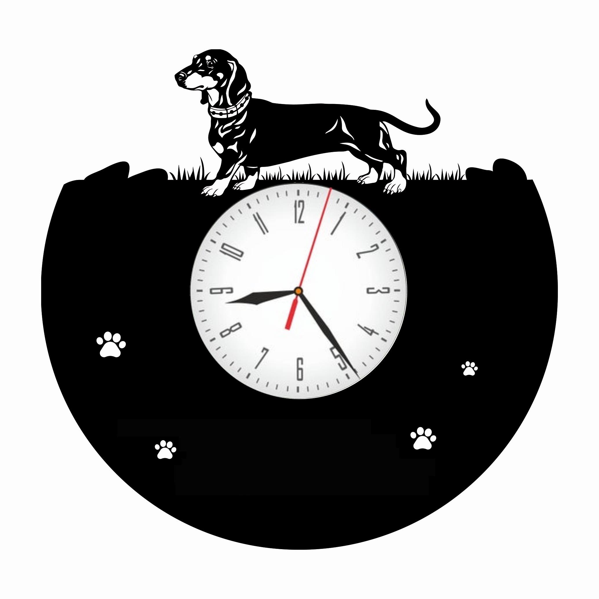 Часы настенные Такса 2028 из виниловой пластинки