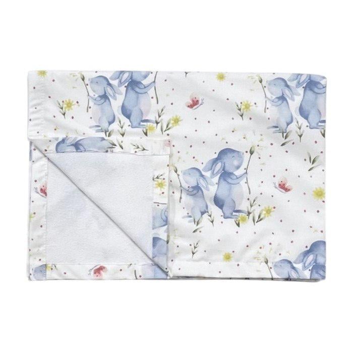 Пеленка многоразовая Зайчики голубые #37 непромокаемая (143641)