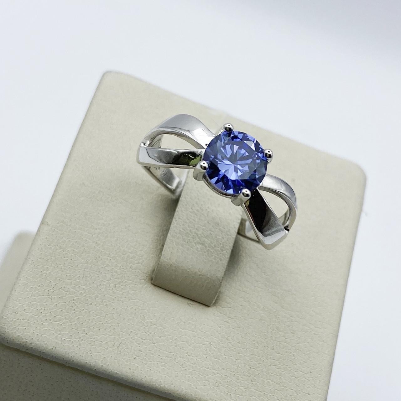 Кольцо серебряное с танзанитом р. 18 3,53 г (1932949540)