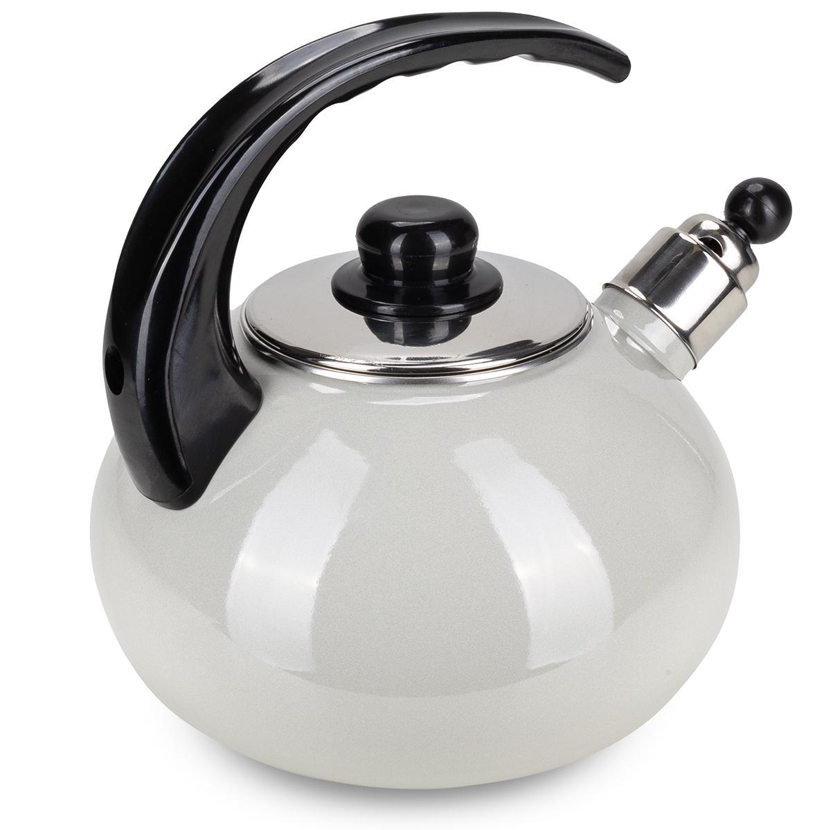 Чайник со свистком Kamille KM-1039В из эмалированной стали 2,5 л Белый (150-84-1039В) - фото 2 Чайник со свистком Kamille KM-1039В из эмалированной стали 2,5 л Белый (150-84-1039В) - фото 2