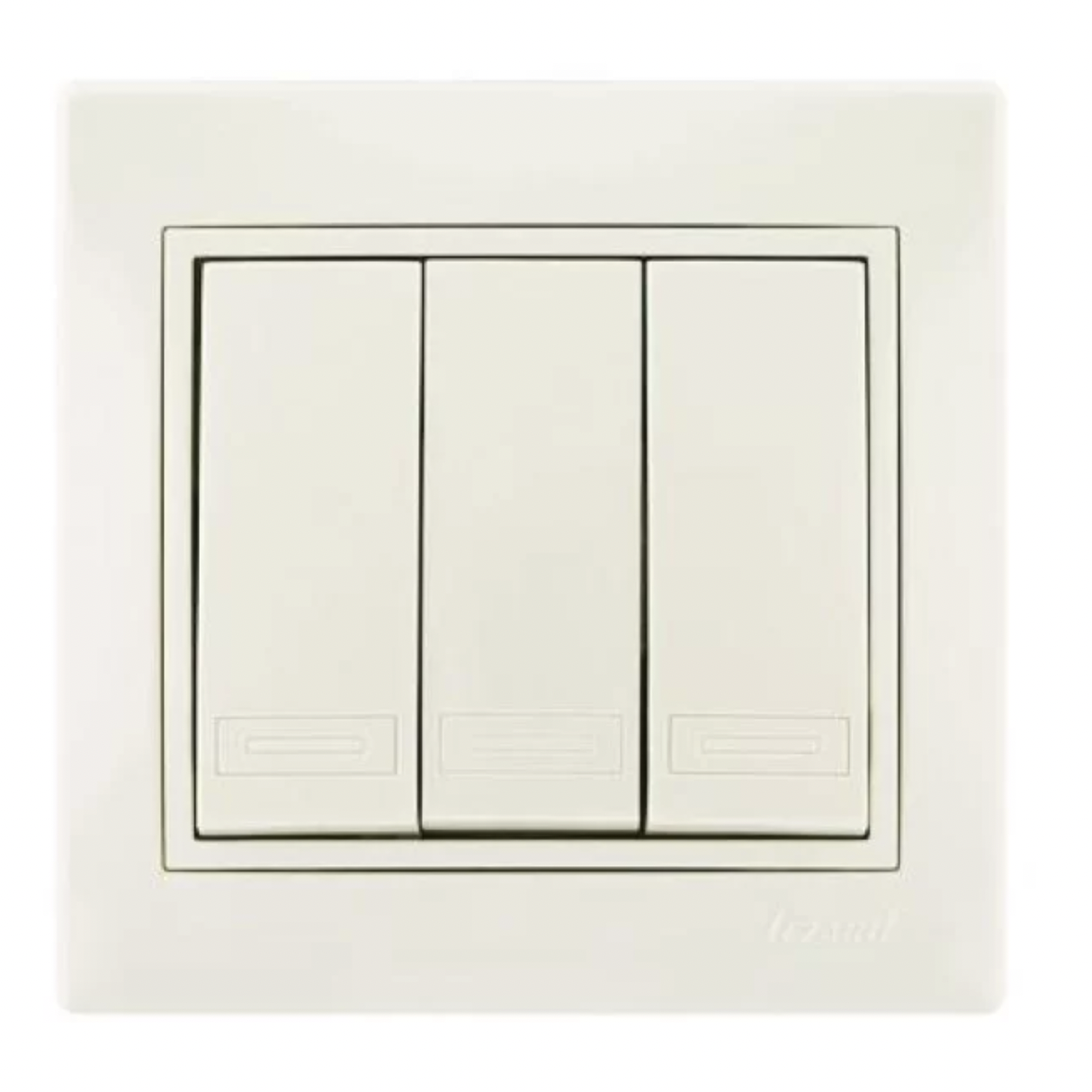 Вимикач триклавішний Lezard Mira 701-0303-109Кремовий