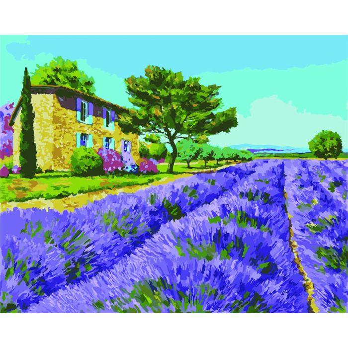 Картина по номерам Ідейка Лавандовое поле 40х50 см (KHO2062)