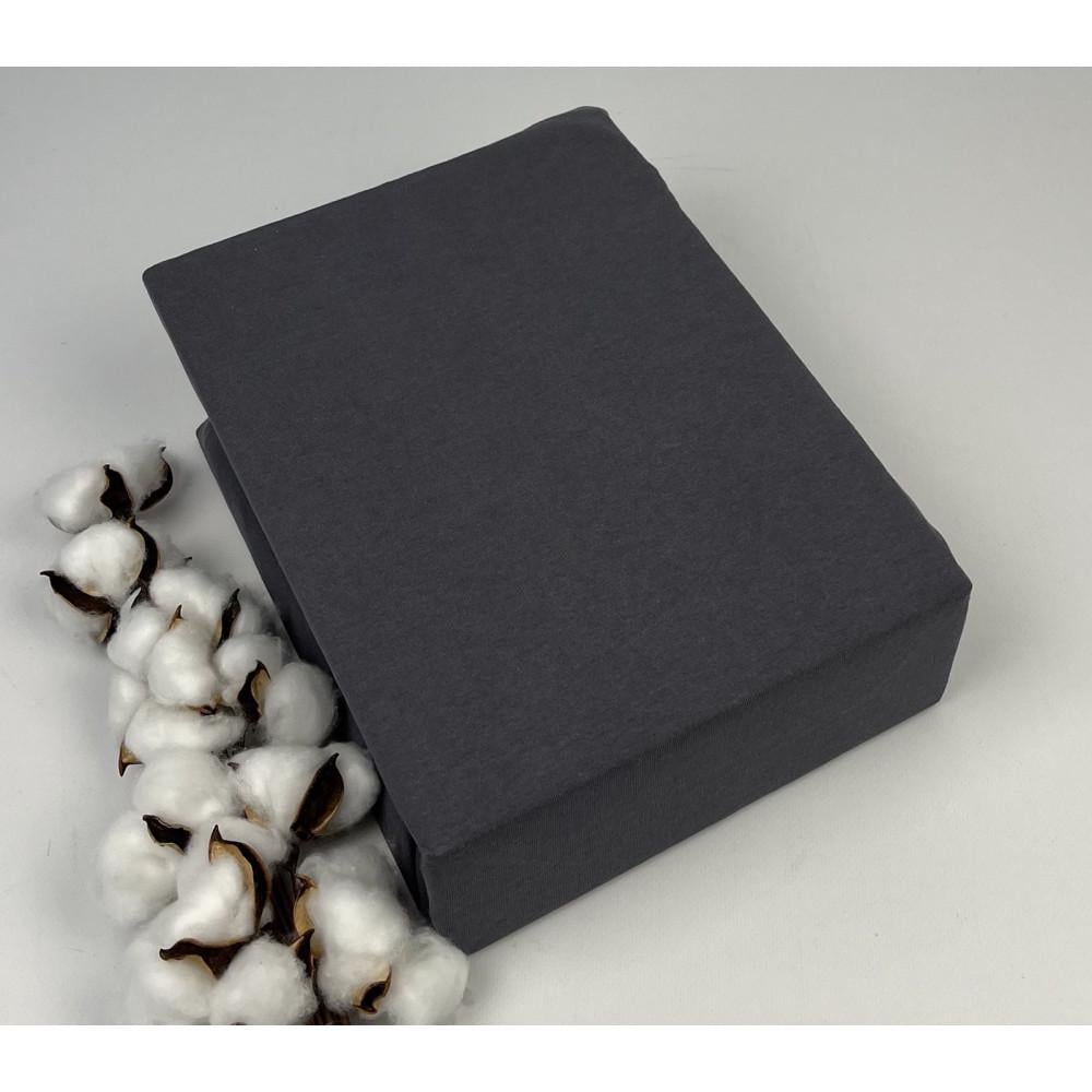 Простынь Maison D'or трикотажная на резинке 180x200 см с наволочками 2 шт. 50x70 см Antrasit (2000022281105) - фото 1 Простынь Maison D'or трикотажная на резинке 180x200 см с наволочками 2 шт. 50x70 см Antrasit (2000022281105) - фото 1