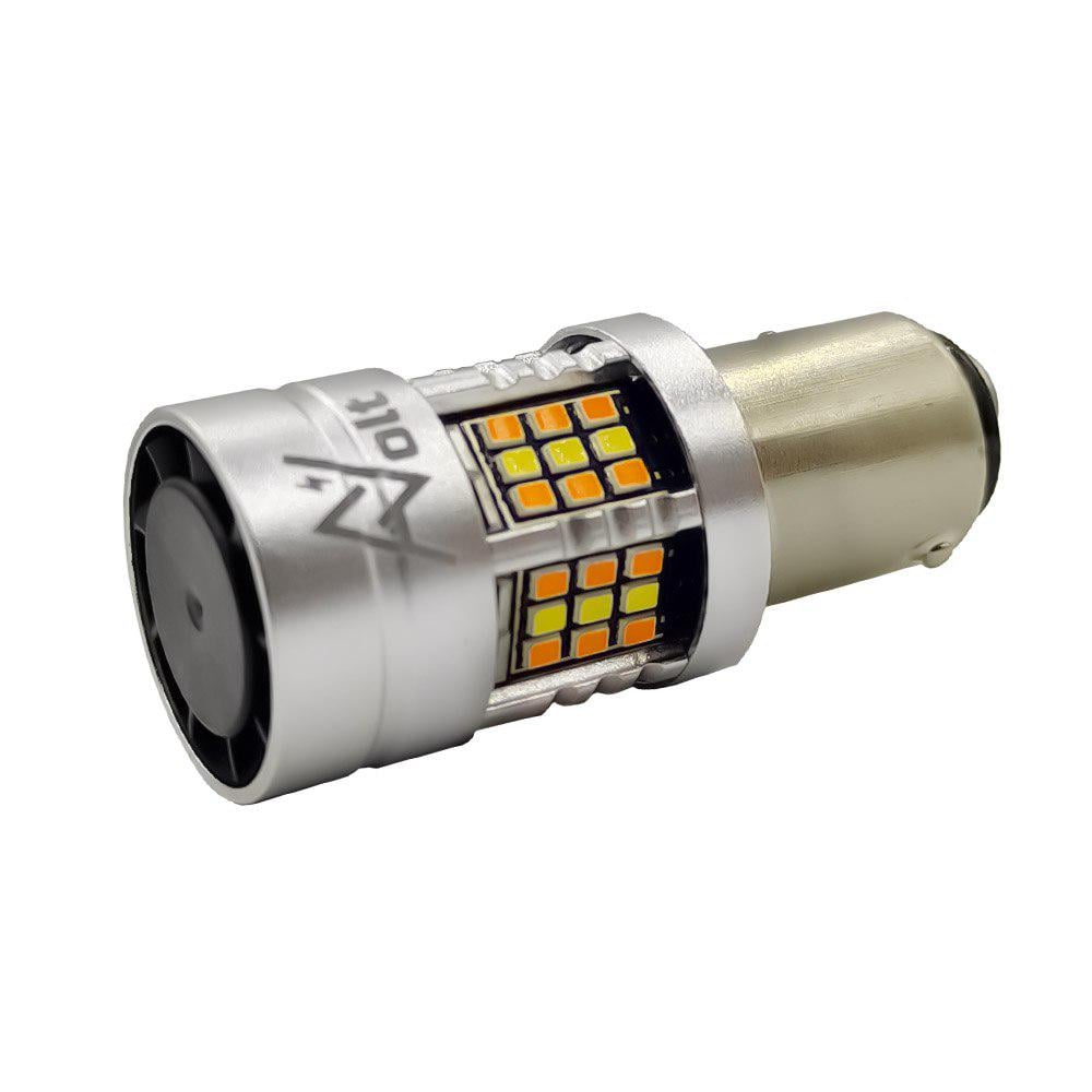 Лампа светодиодная AVolt ДХВ/поворот 1157 P21/5W GSC Duo Colors AV 10-14v Желтый/Белый