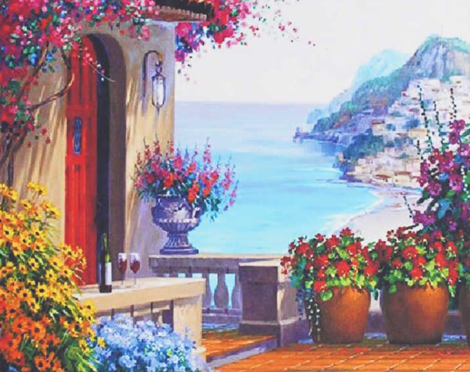 Картина по номерам TK Group 31874 30 Дом у гор 40х30 см (121731)