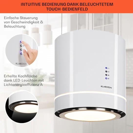 Вытяжка кухонная островная KLARSTEIN Tron Ambience с цифровым дисплеем 540 м3 ч (10034214) - фото 3 Вытяжка кухонная островная KLARSTEIN Tron Ambience с цифровым дисплеем 540 м3 ч (10034214) - фото 3