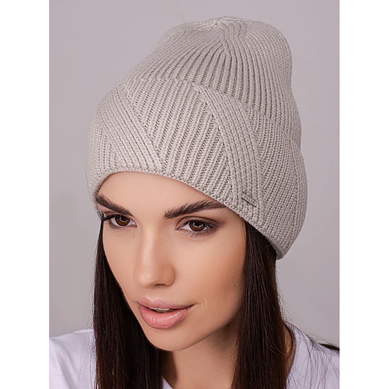 Шапка колпак женская без подкладки с узором Leks ИДИЛИЯ One size Светлая фисташка (258391)