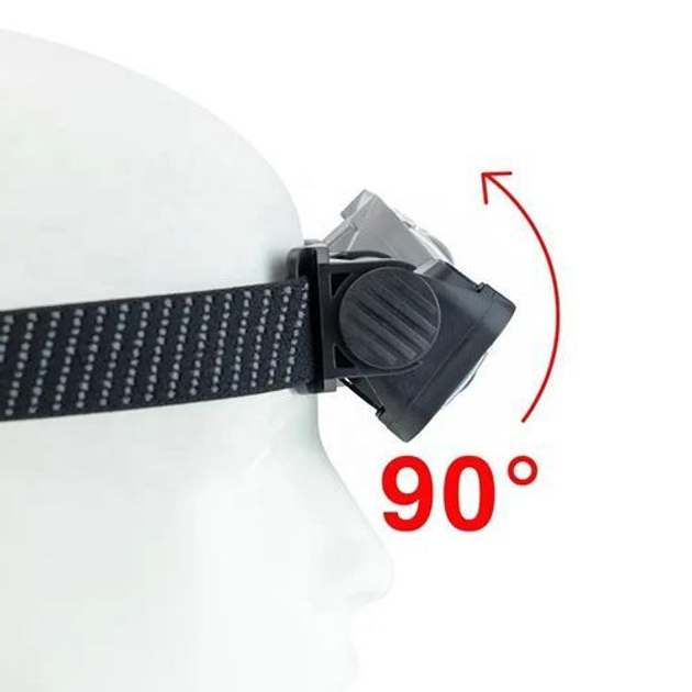 Ліхтар налобний K372/L-31-2COB з датчиком руху водонепроникний Чорний (GR-04992) - фото 4 Ліхтар налобний K372/L-31-2COB з датчиком руху водонепроникний Чорний (GR-04992) - фото 4