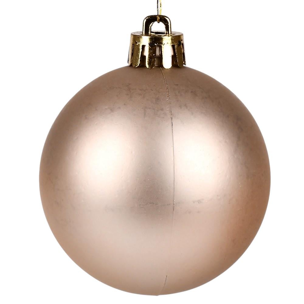 Шарики на елку матовые Stenson Мат 6 см 100 шт. Бежевый (9191CH-6M)