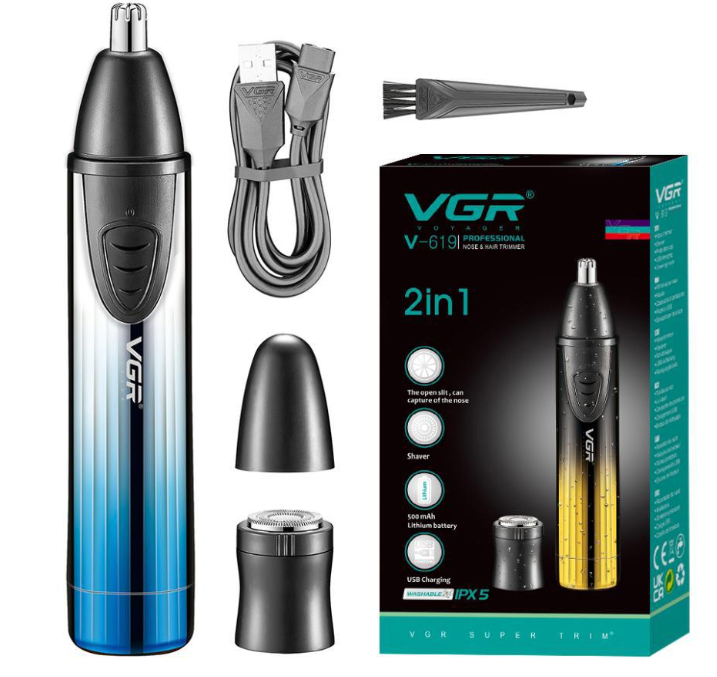 Тример для носа та вух VGR V-619 Синій (13352857)