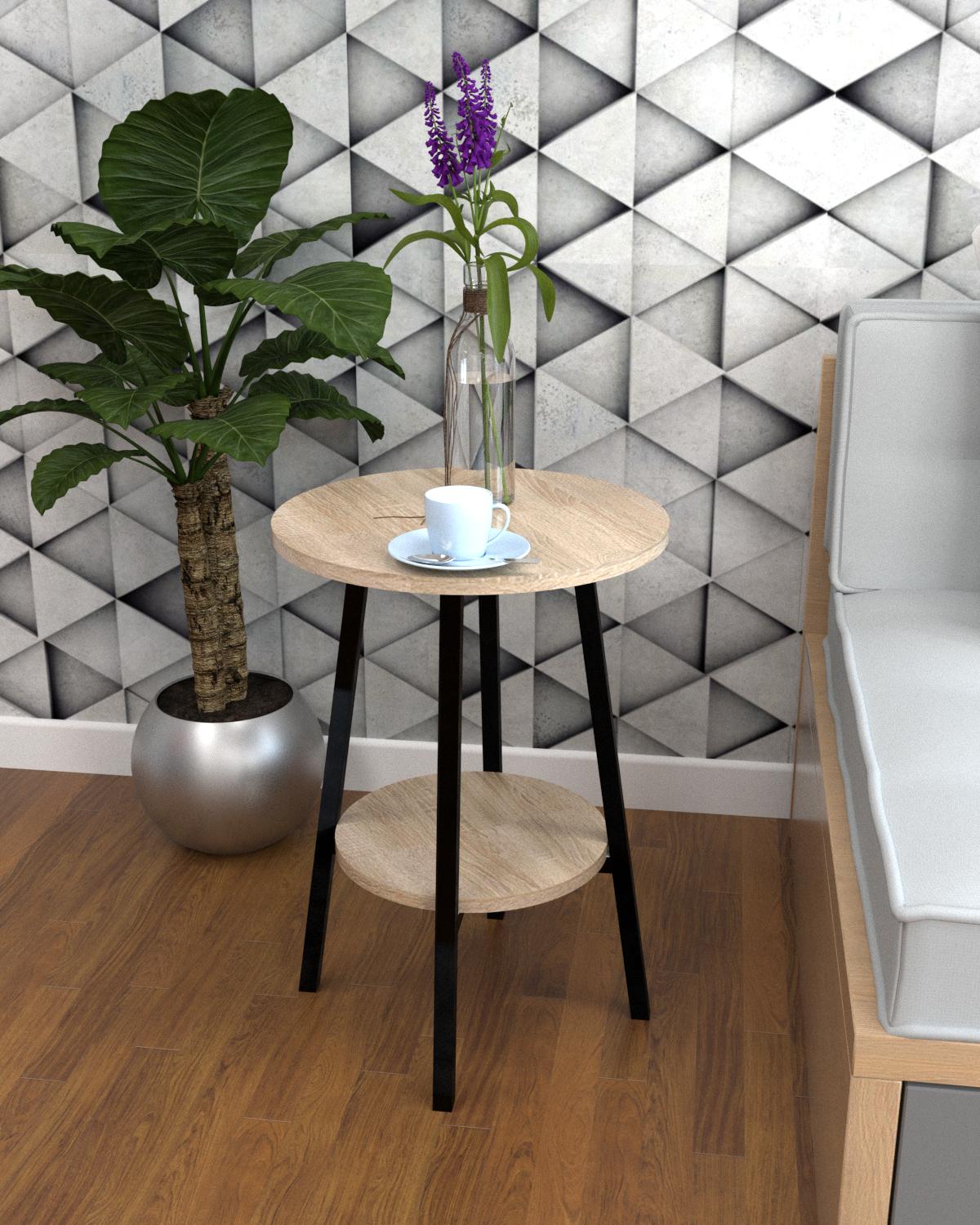 Журнальный столик EcoLoft Ореста DSP-1375-6 в стиле лофт Дуб Сонома (32173202)