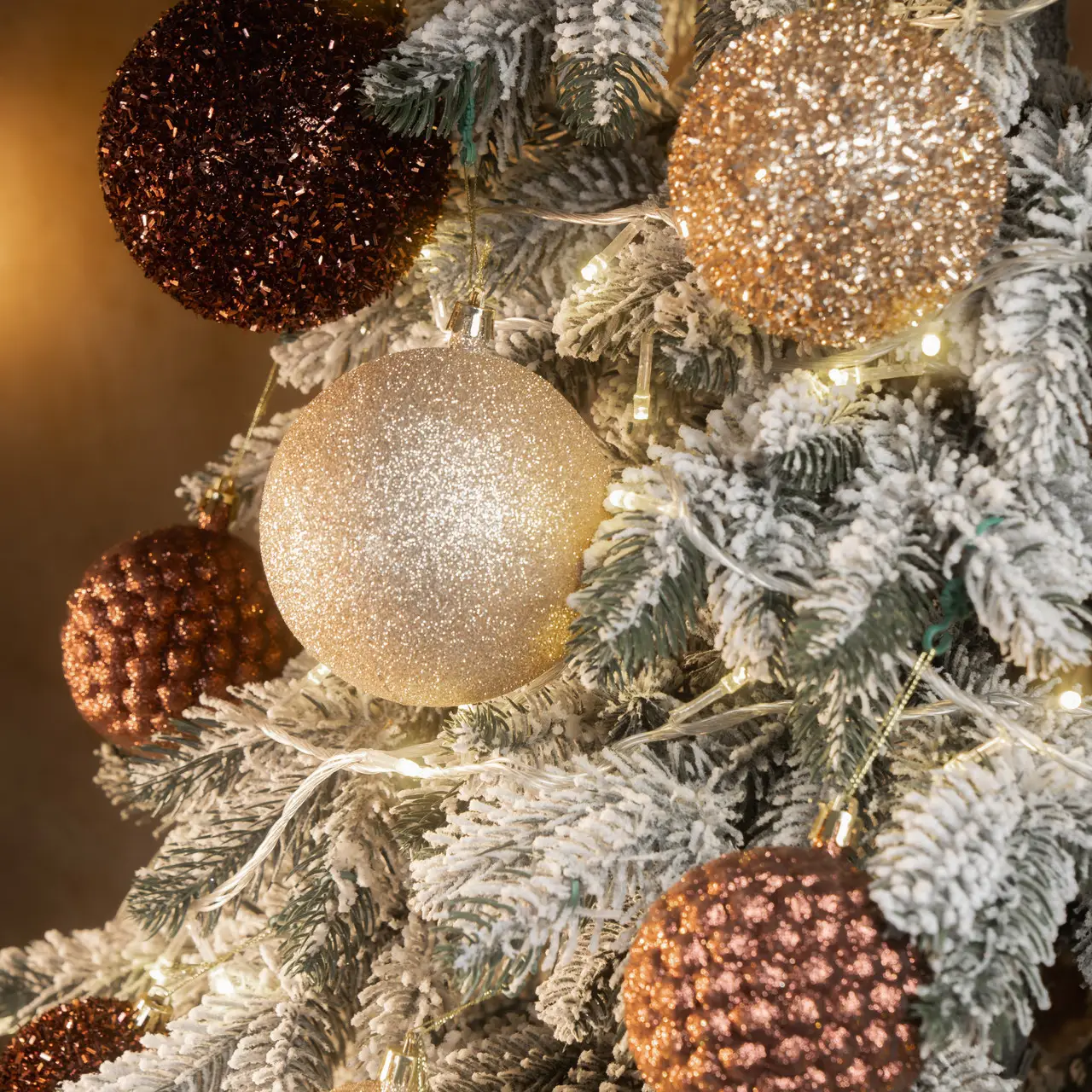 Набор шаров новогодних Блеск 40 шт. Коричневой (Блиск корич.) - фото 4