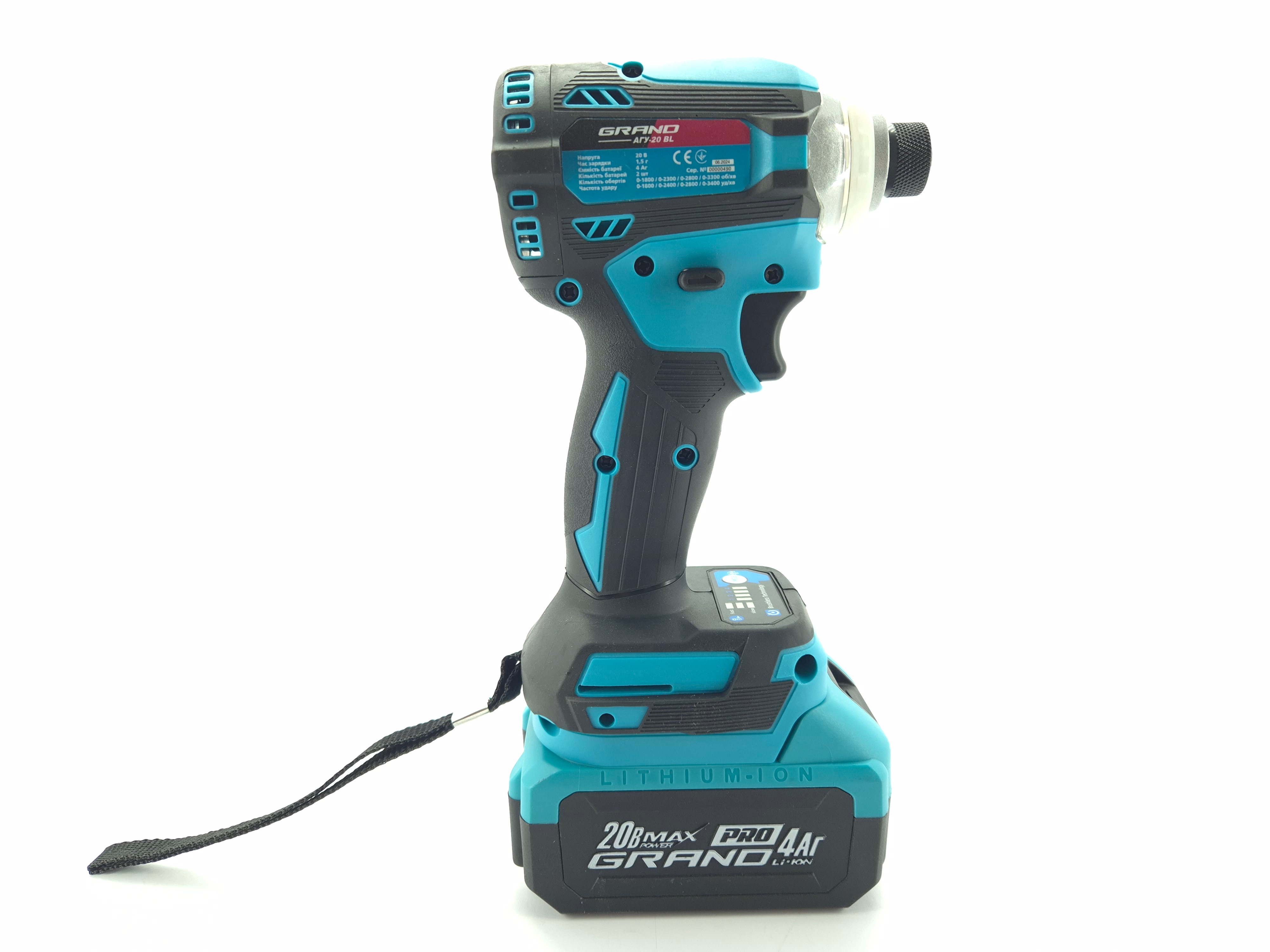 Гайковерт акумуляторний ударний Grand АГУ-20 BL - фото 3 Гайковерт акумуляторний ударний Grand АГУ-20 BL - фото 3