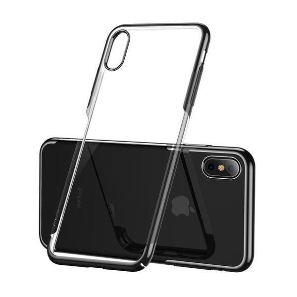 Чохол-накладка Baseus Glitter Case for iPhone X, Black - фото 4