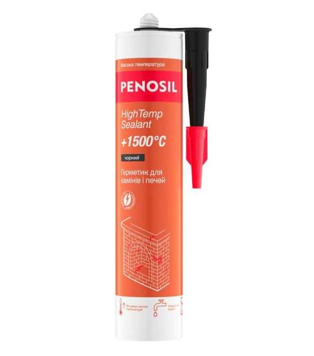 Герметик для каминов и печей Penosil High Temp Sealant термостойкий 310 мл Черный (23623)