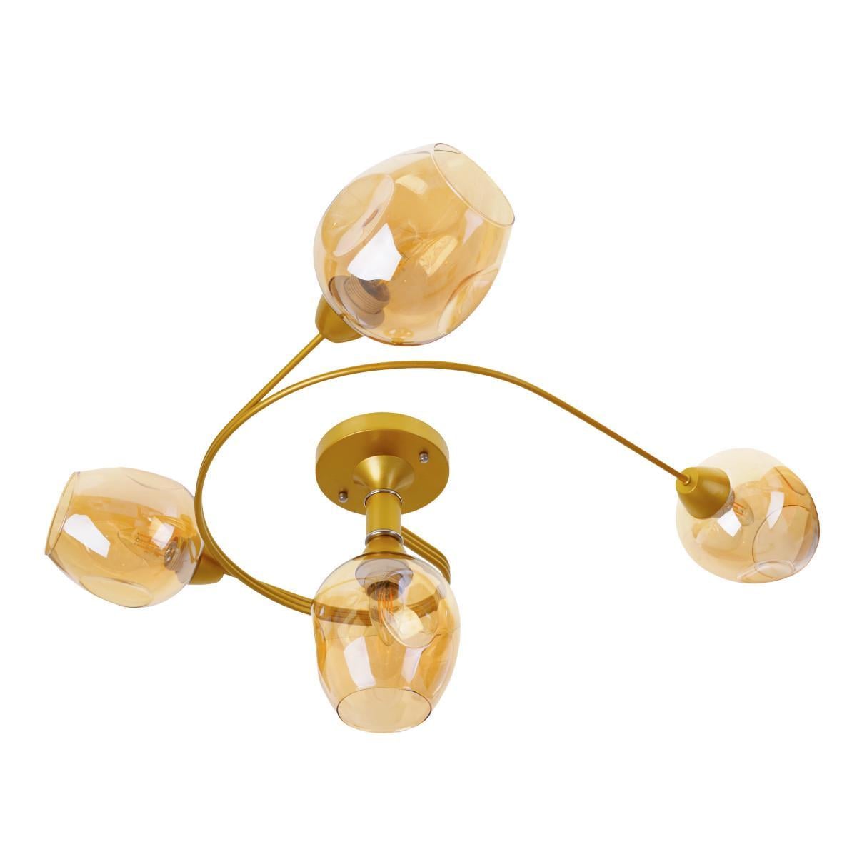 Люстра с золотистым покрытием на 4 лампочки Brille BR-01 612C/4 E27 G