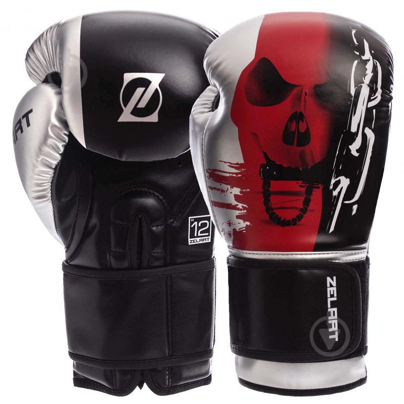 Перчатки боксерские ZELART BO-1315 10 Черный-красный