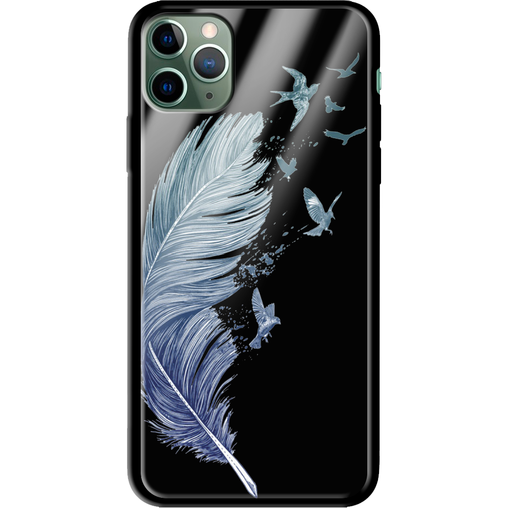 Чохол Boxface iPhone 11 Pro Max Feather Чорний силікон зі склом (38194-cc38-38347)