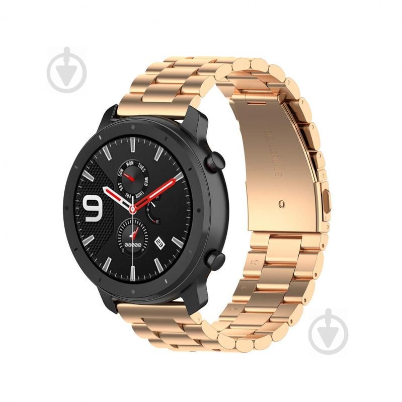 Ремешок стальной BeWatch 20 мм для Amazfit GTR 42mm/GTS/BIP lite Розовое золото (1110438) Ремешок стальной BeWatch 20 мм для Amazfit GTR 42mm/GTS/BIP lite Розовое золото (1110438)