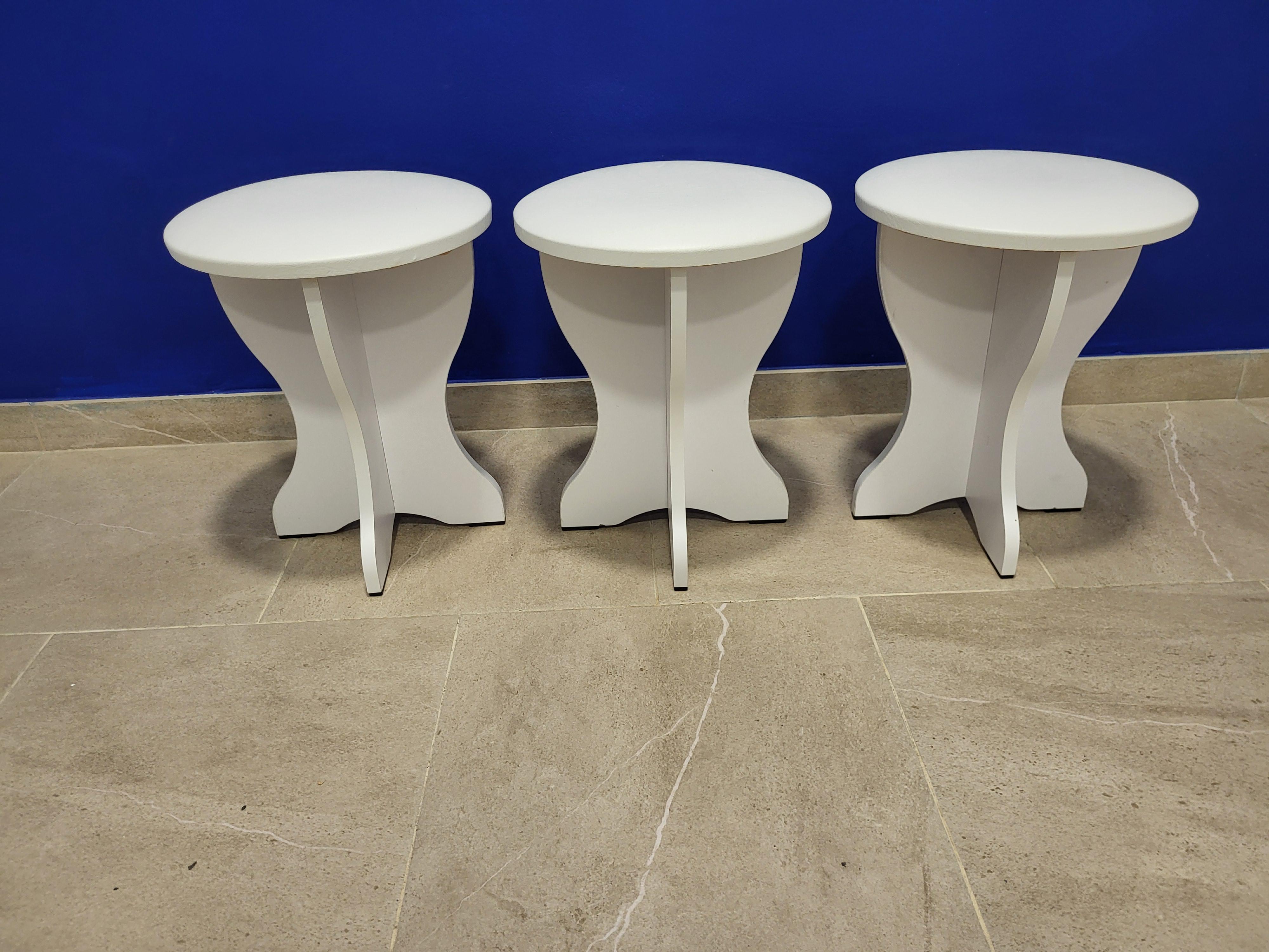 Комплект табуретов Боярин ДСП/экокожа 35х35х42 см 3 шт. Белый/Белый (3T-B-EB)