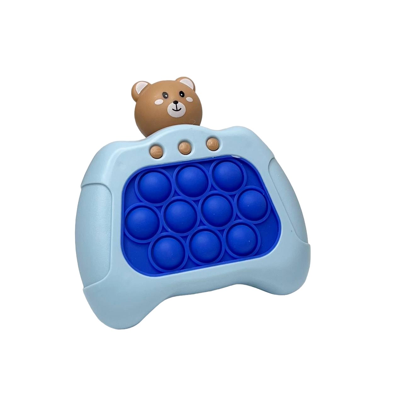 Іграшка антистрес Pop it PRO Bear на батарейках 4 режими Блакитний (100369)