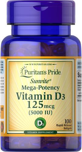 Витамин D PP Vitamin D3 5000 IU 100 softgels (19377)