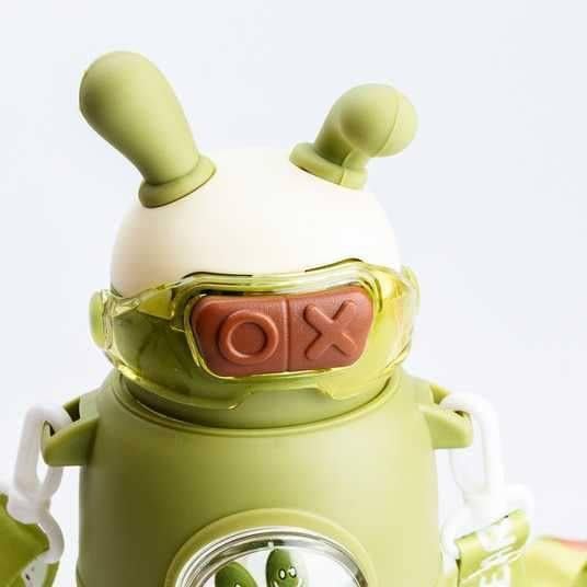 Термос детский с ремешком Зайчик 500 мл Зеленый (2386) - фото 4 Термос детский с ремешком Зайчик 500 мл Зеленый (2386) - фото 4