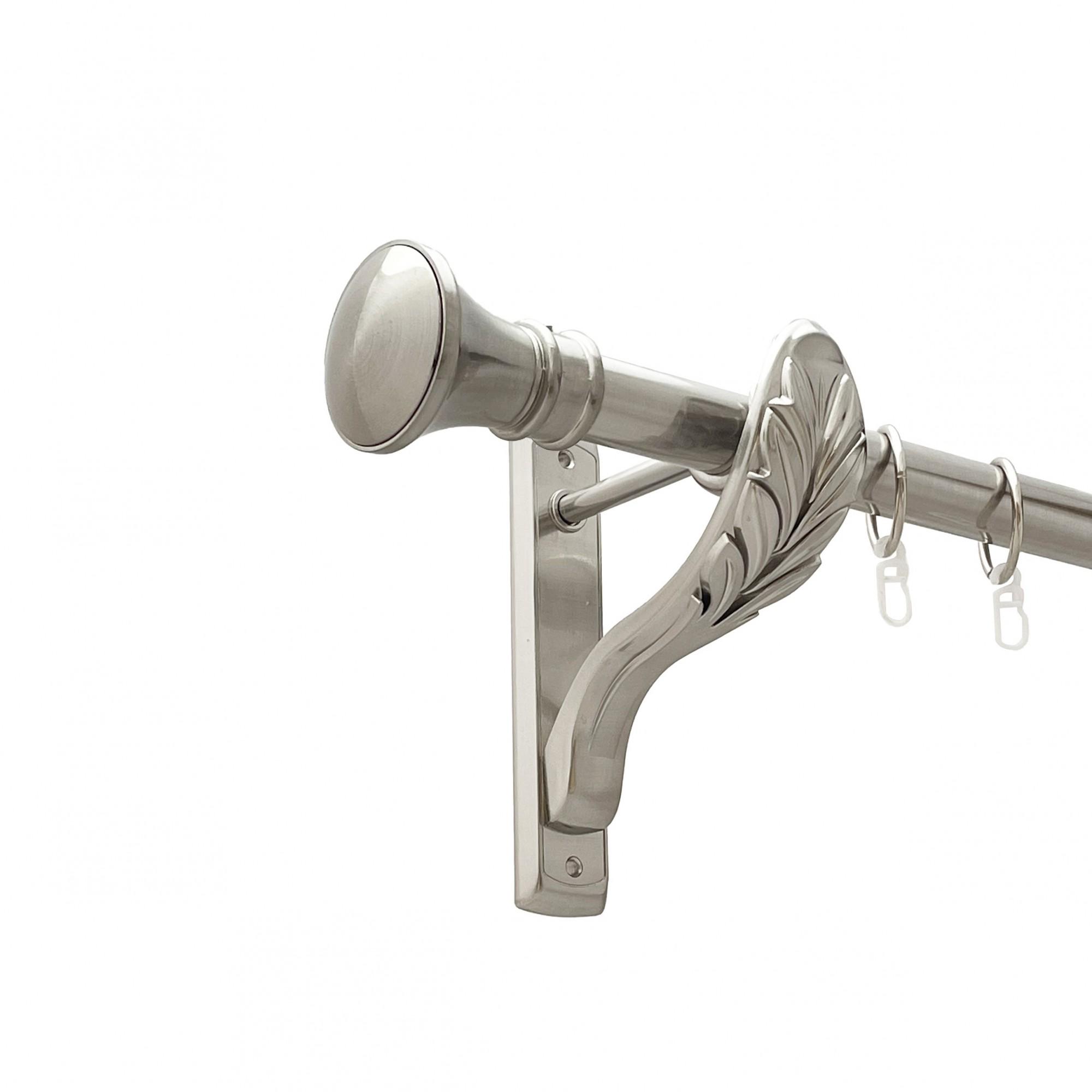 Карниз металевий Orvit Люксор однорядний ретро/гладка труба/кільце металеве Нержавіюча Сталь 25 мм 300 см (00-00021558)