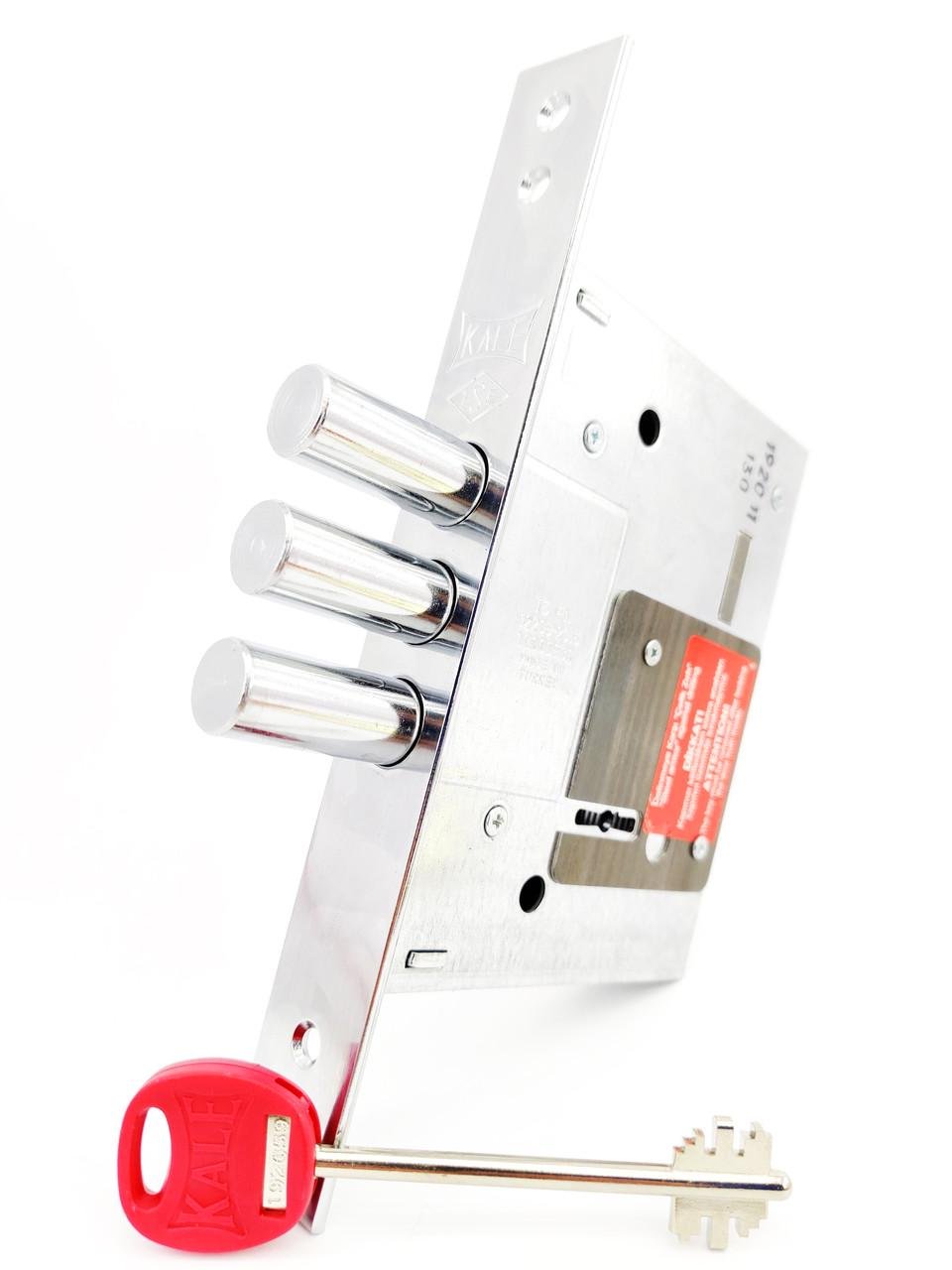 Замок врезной Kale 257L с накладками Хром (560100019)