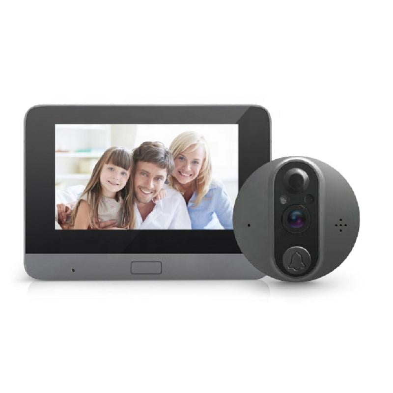 Відеоглазок дверний Tuya R9 Wi-Fi з записом по датчику руху 4,3" 5000 мАг Сірий - фото 2 Відеоглазок дверний Tuya R9 Wi-Fi з записом по датчику руху 4,3" 5000 мАг Сірий - фото 2