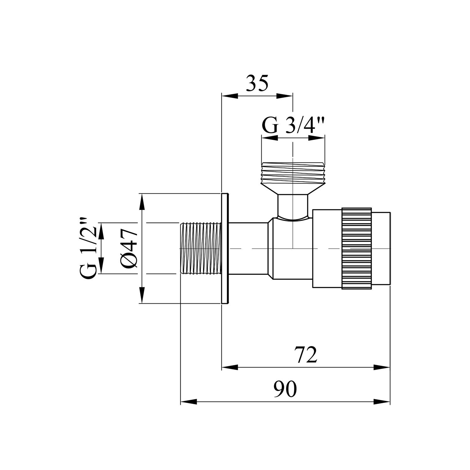 Кран кульовий Kroner KRP Edelstahl Klassisch-ESG102 CV022975 1/2"x3/4" ЗЗ кутовий (134759) - фото 2 Кран кульовий Kroner KRP Edelstahl Klassisch-ESG102 CV022975 1/2"x3/4" ЗЗ кутовий (134759) - фото 2