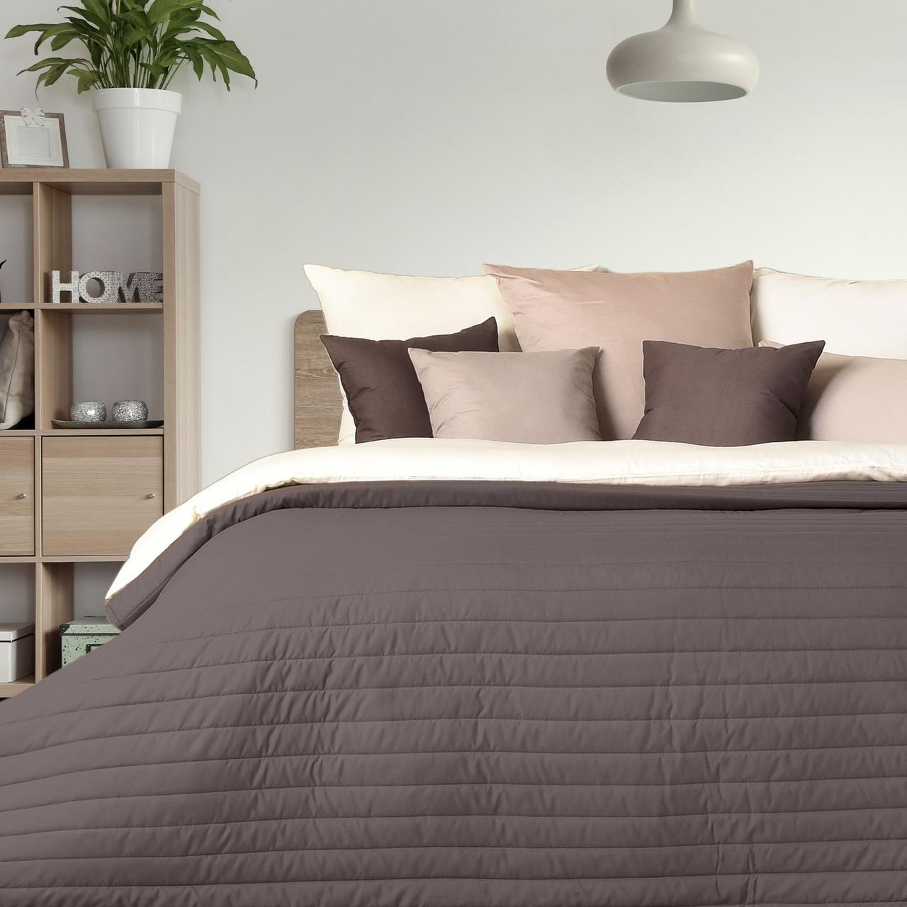 Покрывало IDEIA Стиль Люкс двухстороннее 220х240 см Шоколад/Бежевый (25898145) - фото 1 Покрывало IDEIA Стиль Люкс двухстороннее 220х240 см Шоколад/Бежевый (25898145) - фото 1