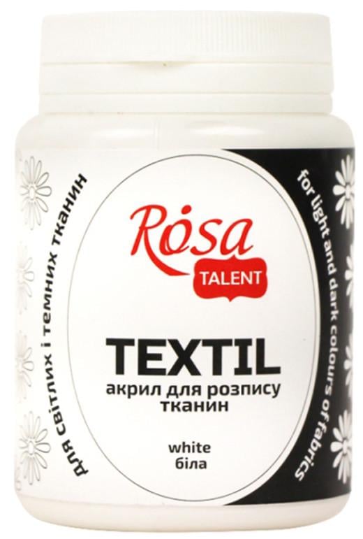 Краска акриловая для тканей ROSA Talent 80 мл Белый - фото 1