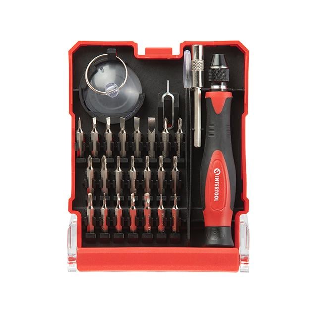 Викрутка прецизійна Intertool Cr-V з набором насадок 29 од. (VT-3336)
