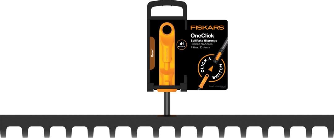 Насадка-граблі для ґрунту Fiskars OneClic (1080678)