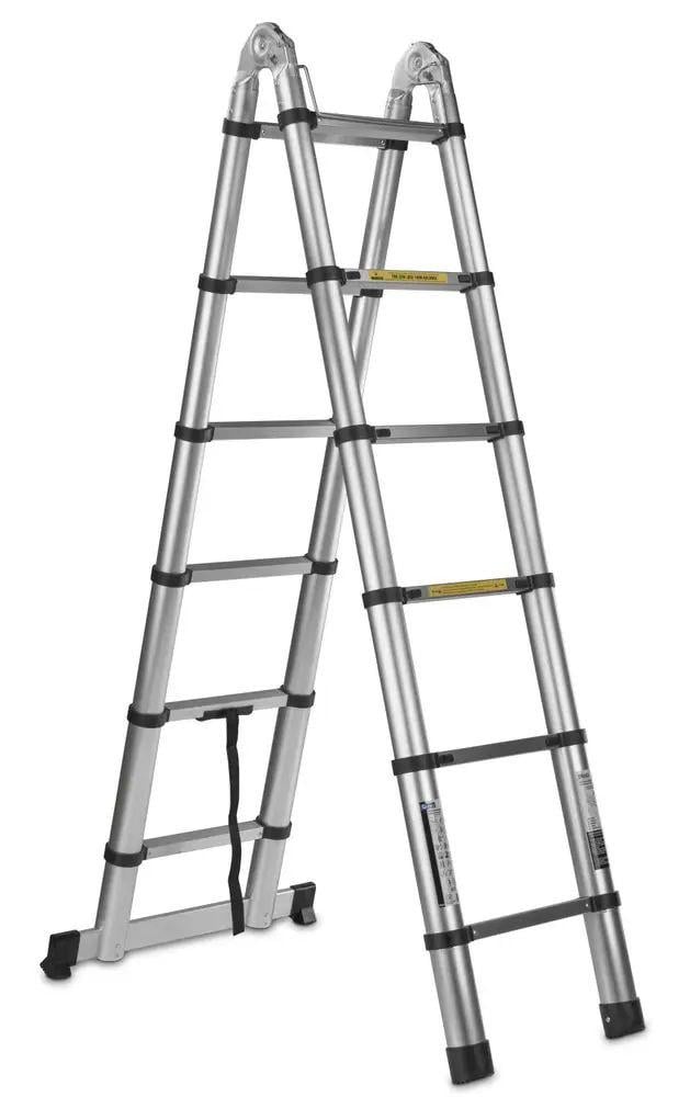 Лестница алюминиевая GEKO телескопическая шарнирная 3,8 м 150 кг