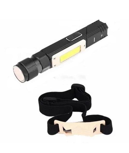 Вело- и налобный фонарь с магнитом GOREAD Y112 Clefers с USB зарядкой белый/красный свет (RED-Y112)