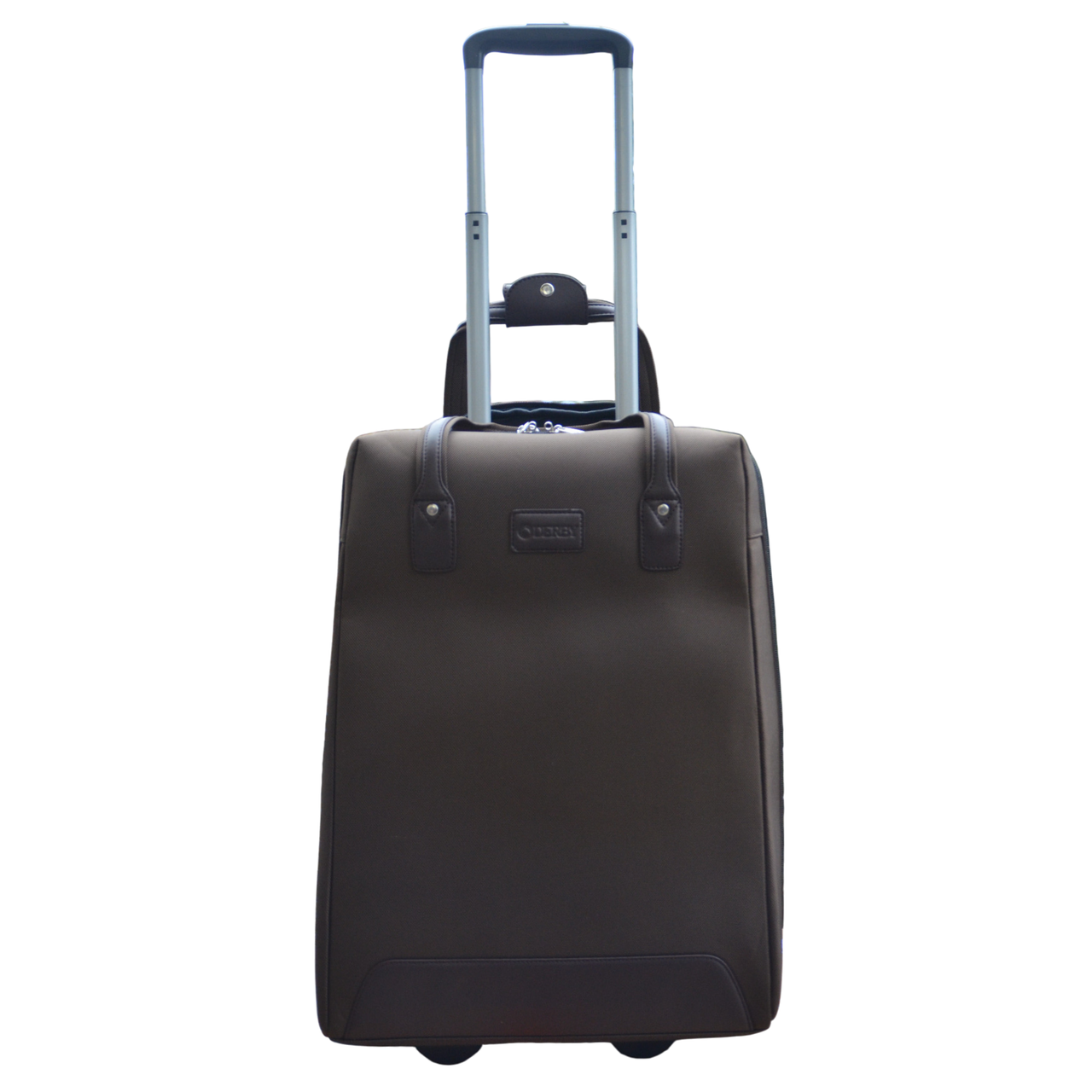 Валіза ручна поклажа Derby 092402-L 2 колеса текстильна Brown (2450794989) - фото 2