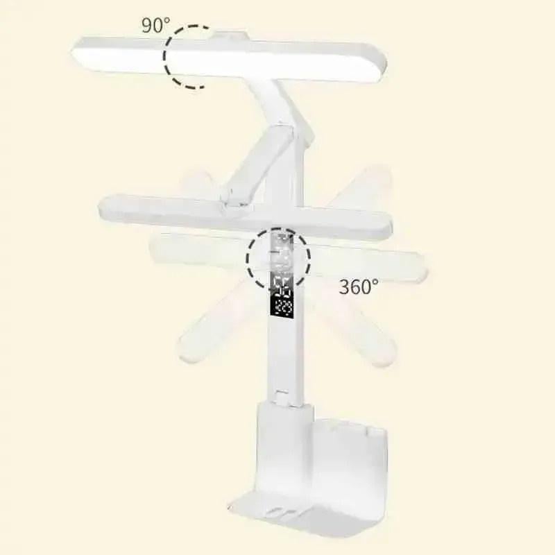 Лампа настольная LED с часами аккумуляторная USB 6 Вт Белый (801S) - фото 3 Лампа настольная LED с часами аккумуляторная USB 6 Вт Белый (801S) - фото 3