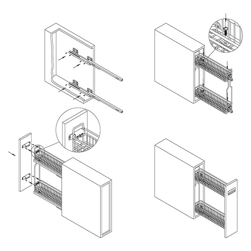 Карго Muller Star бічне праве 2 полиці з доводчиком 150 мм Хром - фото 5 Карго Muller Star бічне праве 2 полиці з доводчиком 150 мм Хром - фото 5