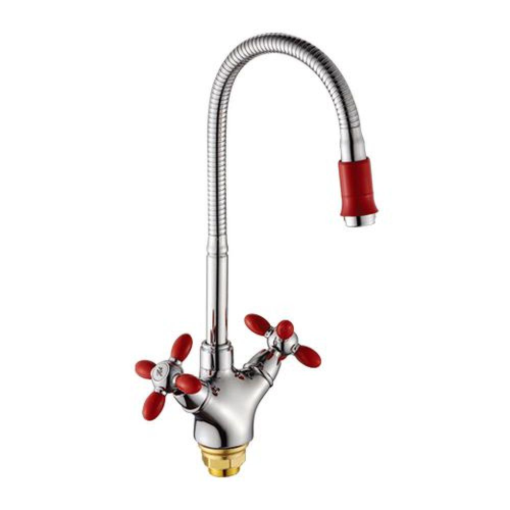 Смеситель для кухни Zerix Z5860-5 Красный (21002)